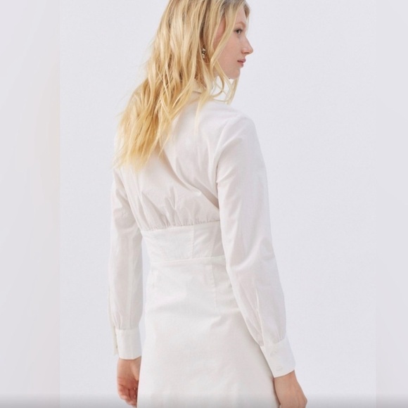 Urban outfitters white corset mini dress sz medium in good condition 98% cotton - Picture 2 of 8